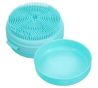 VILLCASE Silicone Bathing Brush with Soap Case and Lanyard for Gentle Skin Cleansing and Dead Skin Removal for Adults and Babies