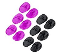 VILLCASE Silicone Hair Dye Ear Covers Ear Protectors 6 Pairs with Adjustable Fit and Washable Design for Hair Dye and Salon Hairdressing, Suitable for Most People