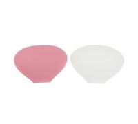 VILLCASE Silicone Makeup Brush Protective Covers Set of 2 Pink and White Reusable Brush Protectors with Base and Travel