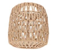 VILLCASE Simulated Rattan Lamp Cover Creative Rattan Woven Lampshade No Assembly Required Rustic Vintage Style Pendant Lamp Cover for Kitchen and Dining Area Housewarming