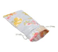 VILLCASE Small Drawstring Satin Cotton Linen Bag for Sandalwood Comb Storage, 8x16cm Fabric Pouch Suitable for Jewelry, Packaging, and Travel Accessories