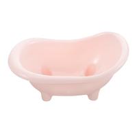 VILLCASE Small Hamster Bathroom Plastic Bathtub Pink Lightweight Lasting Use Compact Sand Bath Box for Hamster Cage Grooming