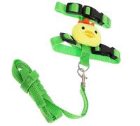 VILLCASE Small Pet Harness Kit Rabbit Traction Leash Light Green Polyester Adjustable Comfortable Prevents Pet from Getting Lost Convenient to Wear for Bunny Walking
