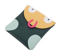 VILLCASE Small Storage Pouch Tampon Pad Pouch Portable Mini Storage Bag with PU Material and Metal Concealed Button Easy to Store Lightweight Personal Privacy Keeper for-of-Home Use