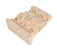 VILLCASE Solid Wood Hand Carved Corbels Vintage Decorative Shelf Bracket Natural Wooden Corner Onlay Applique Farmhouse Furniture Accent Load Bearing Support