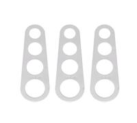 VILLCASE Spaghetti Measurer Rust Resistant with Four Different Measuring Holes Kitchen Gadget 3pcs Stainless Steel Noodle Measuring Ruler, Hanging Loop for Gourmet Cooks and Dieters