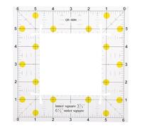 VILLCASE Square Hollow Plastic Sewing Ruler Quilting Fabric Measure Ruler for Patchwork and Tailoring Crafts