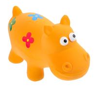 VILLCASE Squeaky Hippo Dog for Puppies and Pets, Orange Latex Interactive Chewing That Reduces Destructive Behaviour and Provides Fun Play
