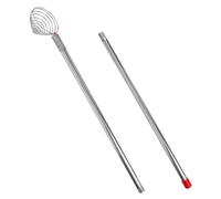 VILLCASE Stainless Steel Egg Picker Tool Long Reach Non-slip Grabber Handheld Scooper for Chicken Coop Farm Use Multipurpose Potato and Nut Picking Assistant