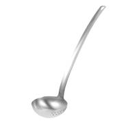 VILLCASE Stainless Steel Ladle and Strainer Spoon with Smooth Surface and Comfortable Hand Feeling, Sturdy Metal Cooking Utensil for Friends Gathering and Household Use