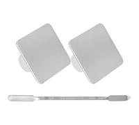 VILLCASE Stainless Steel Makeup Mixing Plate with Spatula for Foundation Blending, Hard to Break or Deform, Silver Colour, for Personal Traveling and Shows,