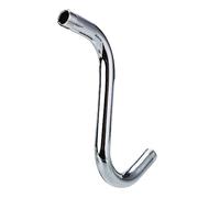 VILLCASE Stainless Steel Shower Arm Extension S-Shaped Goose Neck High Waist Curved Replacement for Bathroom Polished Silver Accessory Compatible with Various Shower Heads