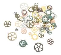 VILLCASE Steampunk Gears Nail Art Charms 200G Mixed Colours DIY Manicure Decorations Vintage Alloy Accessories for Fingernail and Jewellery Making