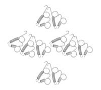 VILLCASE Steel Cage Door Spring Hooks Easy to Install 20pcs Suitable for Left or Right Hinge Doors Silver Hooks for Rabbit and Bird Cages