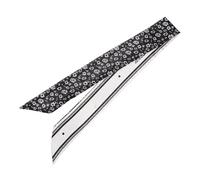VILLCASE Stylish Black Imitated Silk Hair Scarf and Bag Accessory with Long Ribbon Design, for Work and Different Occasions, Chic Headband Scarf for Women