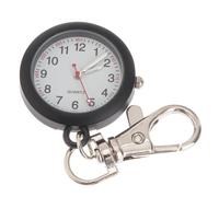 VILLCASE Stylish Black Stainless Steel Hanging Watch with Glass Cover, Easy Time Viewing Pocket Watch Pendant for People Who Work in Busy Occasions Random Color