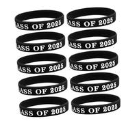 VILLCASE Sufficient Quantity Silicone Wristbands 'class of 2025' Design Comfortable Rubber Bracelets for Graduation Party Favor