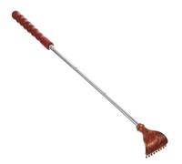 VILLCASE Telescopic Back Scratcher Brown Extendable Itch Pad Scratcher and Portable Body Massager with Stainless Steel Material, Convenient Use for Home Supply