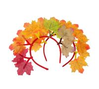VILLCASE Thanksgiving Holiday Festival Headbands 2pcs with Maple Leaf Decorations Autumn Harvest Hair Accessories for Women Girls Party Celebration