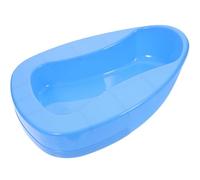 VILLCASE Thicken Plastic Bedpan for Elderly with Portable Design and Sturdy Material, Suitable for Hospital and Nursing Homes Use, Blue Bed Pan for Men and Women