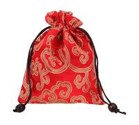 VILLCASE Traditional Chinese Silk Jewelry Pouch Drawstring Bag for Jewelry and Buddhist Prayer Beads Portable and Lightweight Fortune Bag for Daily Use and Travel Storage