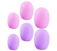 VILLCASE Travel Makeup Brush Protective Covers 6Pcs Silicone Sleeves for Foundation and Blush Brushes with Easy Cleaning and Storage