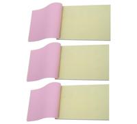 VILLCASE Triplicate Carbonless Notepad A5 60 Sheets 3Pcs Multi-Part Auto-Copy Transfer Paper for Business Order Forms and Accounting Ledger in Office