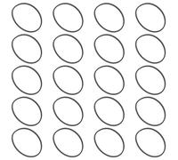 VILLCASE Turntable Rubber Recorder 20pcs Rubber Belts for Replacement and Recorder, Black Material with 2mm Square Shape, Restore Speeds and Provide Right Traction Cassette Tape Player