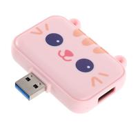 VILLCASE Usb-c Hub Docking Station Multi-port USB 3.0 Laptop Adapter with Multiple USB Ports, Pink Type-c Computer Hub Adapter for Expanded Device Connections