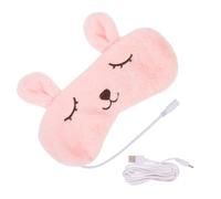 VILLCASE USB Heated Eye Mask Steam Function 3D Cartoon Design Rechargeable Warm Eye Pad for Sleeping and Travel Electric Eyeshade and Night Use