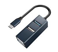 VILLCASE USB Type-c Hub 4 Port Aluminum Alloy Multifunction Expansion Hub for Computer and Mobile Phone with Data Transmission Expansion for Office Use