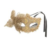 VILLCASE Venetian Half Face for Women with Golden Wing Pattern, Elastic Band and Comfortable Fit, for Halloween Parties and Wedding Celebrations