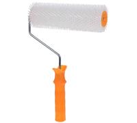 VILLCASE Vent Spiked Roller Paint Roller Ergonomic Handle Lint-free Plastic Metal for Epoxy Floor Paint Construction 12.97x9.04x2.75in Random Color Random Style