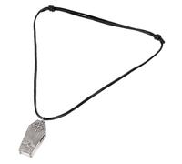 VILLCASE Vintage Gothic Coffin Necklace for Women, Retro Dark Cross Pendant Chain in Antique Silver Metal, Stylish Steampunk Sweater Jewelry for Girls