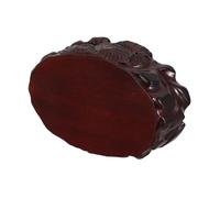 VILLCASE Vintage Oval Wooden Display Stand for Teapots and Oriental Plant Pots Carved Wood Pedestal Base for Statues Crystal Balls and Rare Rocks Traditional Chinese Root Carving Display