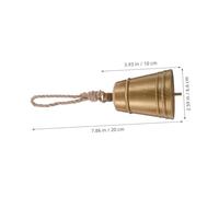 VILLCASE Vintage Rustic Cow Bell with Jute Rope Melodic Christmas Harmony Bell for Farmhouse Wreath Door Window Holiday Party Decor Classic Country Metal Hanging Ornament
