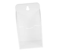 VILLCASE Wall Mount Remote Control Holder Adhesive Storage Box for Tv Air Conditioner Remotes and Bathroom Accessories Acrylic Organizer with Chic White Finish No Drill Installation for