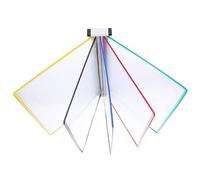 VILLCASE Wall Mounted File Display Rack A4 Size 5-Panel Hanging Wall File Organizer Plastic Document Holder for Office and Public Spaces Easy-Access Folder Organizer