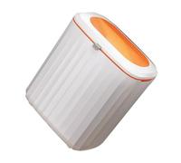 VILLCASE Wall Mounted Kitchen Trash Can with Sliding Lid Compact Hanging Household Compost Bin for Cabinet Doors Plastic Waste Container in Sunshine Orange Space-saving Design for Home Use