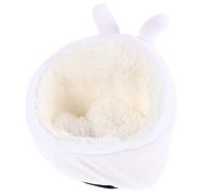 VILLCASE Warm Plush Hamster Nest Small Pet Bed Guinea Pig Hideout Cozy Soft Sleeping House for Hamsters and Small Animals Comfortable Breathable with Thick Edging