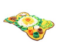 VILLCASE Washable Bone-shaped Snuffle Mat for Dogs with Nonslip Bottom Slow Feeder for Olfactory Training and Interactive Foraging Puppy Supplies Pet Sniffing Pad in Yellow Easy to Clean