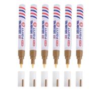 VILLCASE Waterproof Oil-Based Paint Pens 6Pcs for Granite and Headstone Restoration Quick Dry Marker Pens for Outdoor Stone and Monument Repair