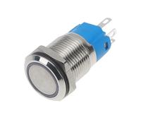 VILLCASE Waterproof Stainless Steel Auto Reset Push Button Switch 12v round Shape with LED Indicator Ip66 for Industrial Controlling Circuits and Electrical Modifications