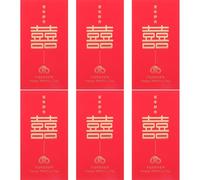 VILLCASE Wedding Red Envelopes 6Pcs Paper Money Pocket with Double Happiness Character for Chinese Festival and Year of The Snake 2025