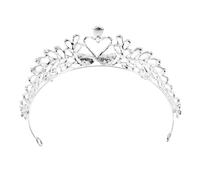 VILLCASE Wedding Tiara Bridal Crown Lightweight Alloy Crystal Silver Swan Love Heart Elegant Gorgeous Hair Accessory for Bride Engagement Parties