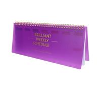 VILLCASE Weekly Schedule Planner Purple Spiral Bound Desk Notepad with Hourly Daily Task Lists and Habit Tracker Work and Study Organizer for Efficient Management and Productivity