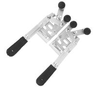 VILLCASE Wheelchair Brake Lock Replacement Parts Metal Side Screw Fixed Dual Clamp Set Anti-Slip Manual Wheelchair Parking Brakes Left and Right Pair Components