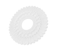 VILLCASE White Ceiling Decoration Plate with Hollow Carved Detailing Ps Material Decorative Ceiling Medallion for Renovation Projects and Living Room Resists Cracking Elegant European