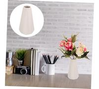 VILLCASE White Ceramic Flower Vase Home Adornment Creative Diamond Origami Design Pot for Fresh Bouquets and Flowers Indoor Decoration