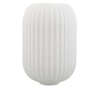 VILLCASE White Glass Lamp Shade Sophisticated Striped Glass, Versatile Compatibility Replacement for Elegant Cylinder Globe Lampshade with Easy Ceiling Fans Chandeliers